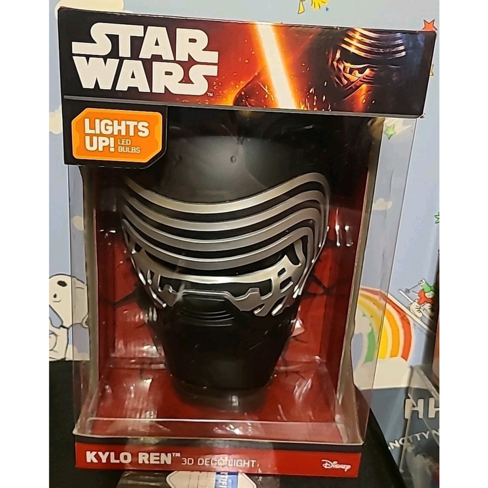 Disney Star Wars Kylo Ren 3D Deco Light Head Lights Up LED Bulbs 3DLIGHTFX New